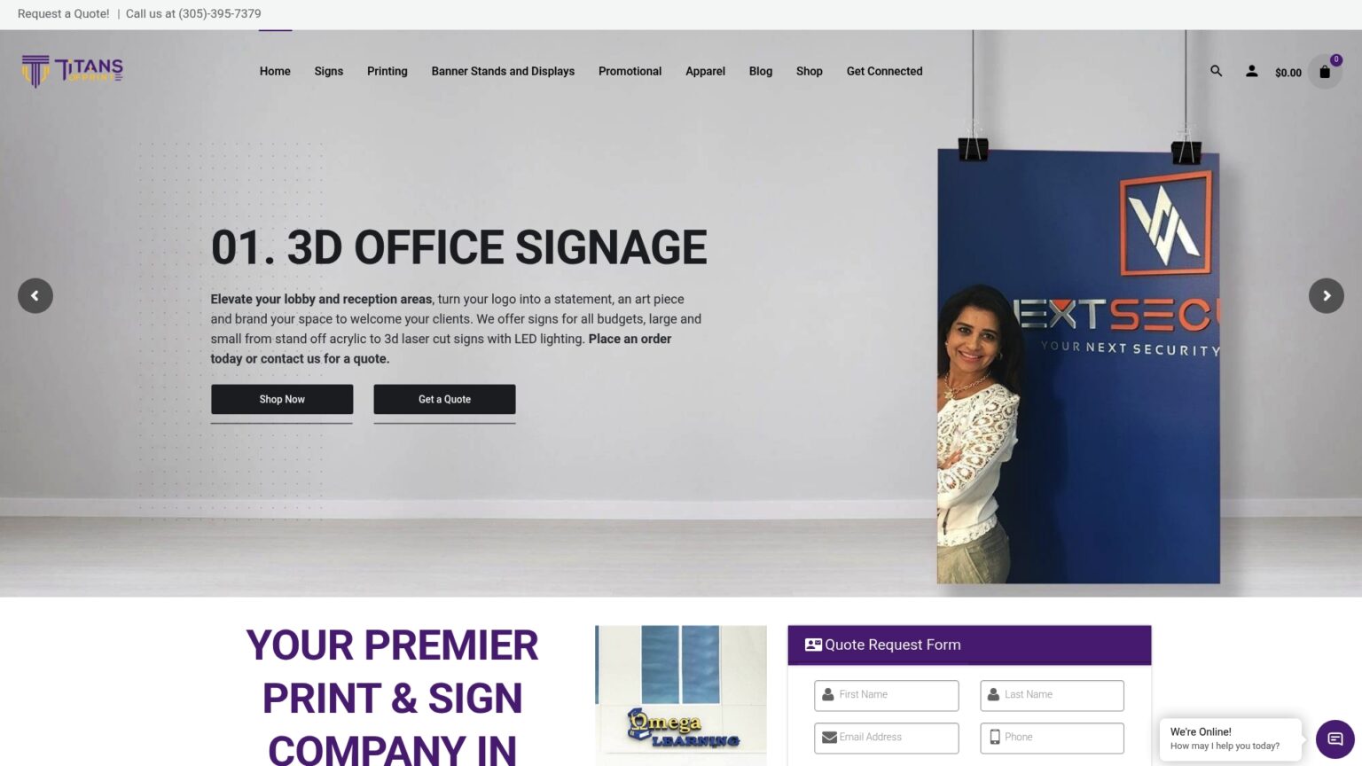 3d office signages